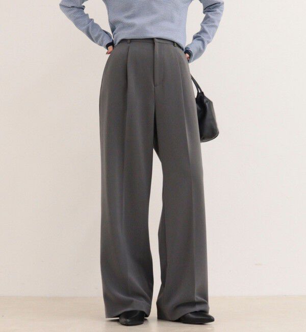 fredy emue「【4サイズ展開】とろみWarmタックスラックス」|スラックス|