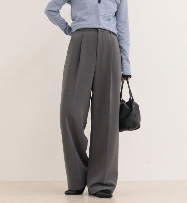 fredy emue「【4サイズ展開】とろみWarmタックスラックス」|スラックス|