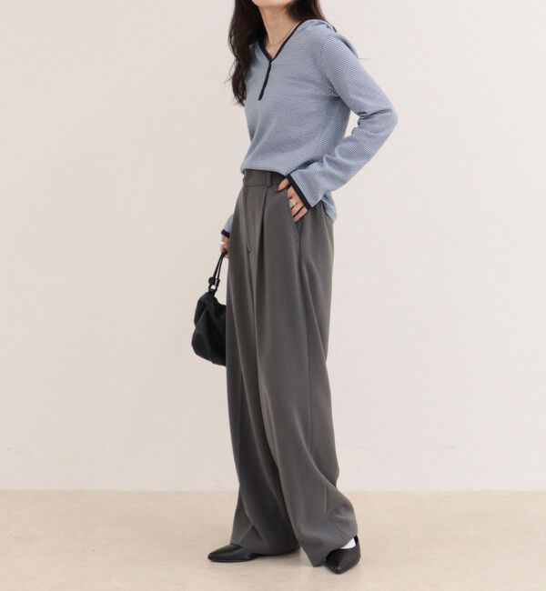 fredy emue「【4サイズ展開】とろみWarmタックスラックス」|スラックス|