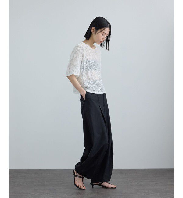 SALON adam et rope'「【WEB限定】ティアードラッセルシアーTシャツ」|Tシャツ・カットソー|
