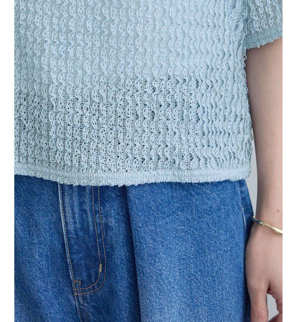 SALON adam et rope'「【WEB限定】ティアードラッセルシアーTシャツ」|Tシャツ・カットソー|