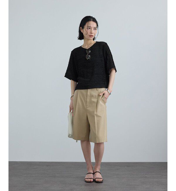 SALON adam et rope'「【WEB限定】ティアードラッセルシアーTシャツ」|Tシャツ・カットソー|