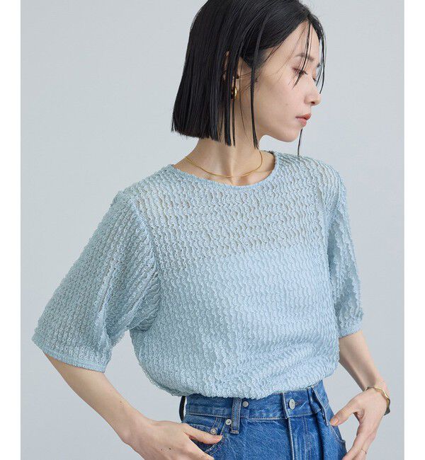 SALON adam et rope'「【WEB限定】ティアードラッセルシアーTシャツ」|Tシャツ・カットソー|