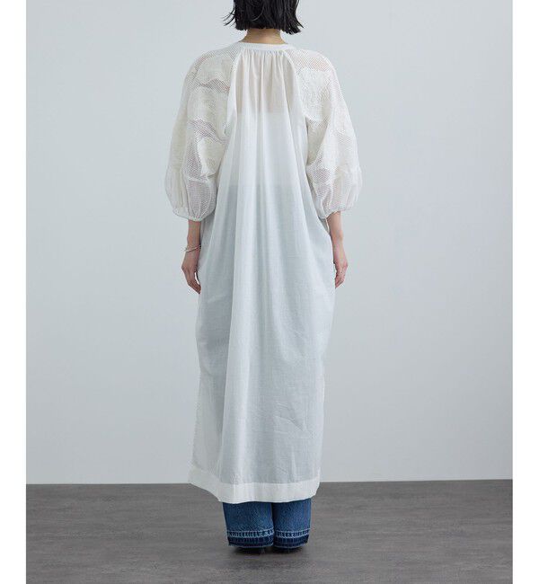 SALON adam et rope'「【WEB限定】ネット刺繍レースワンピース」|ワンピース|
