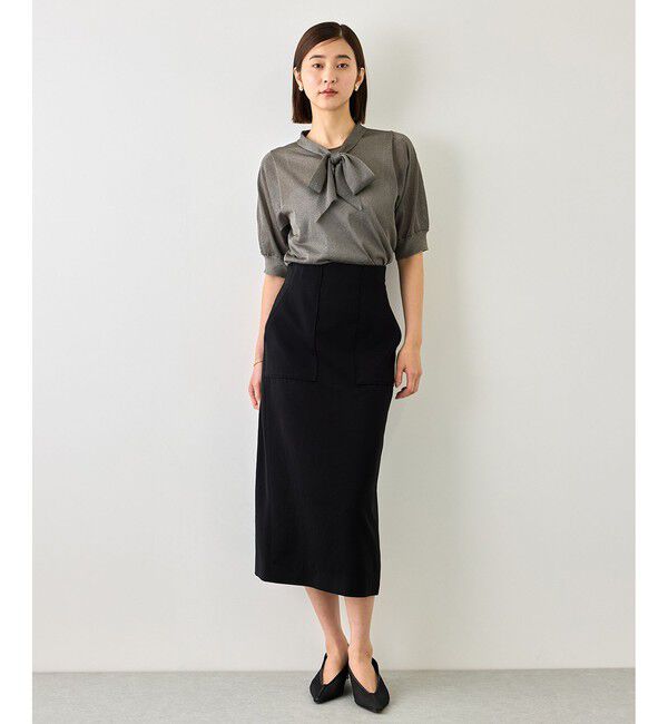 ROPE「【J'aDoRe・一部店舗限定サイズ】シアーラメボウタイニット/イージーケア」|ニット・セーター|