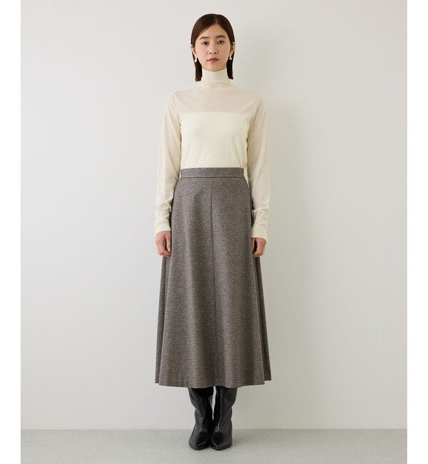 ROPE「【J'aDoRe・一部店舗限定サイズ】ガンクラブチェックセミフレアースカート/吸湿発熱・イージーケア」|スカート|
