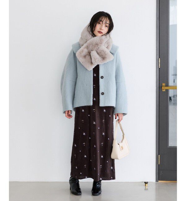 VIS「ビッグカラーモモンガシャギーショートコート」|その他|