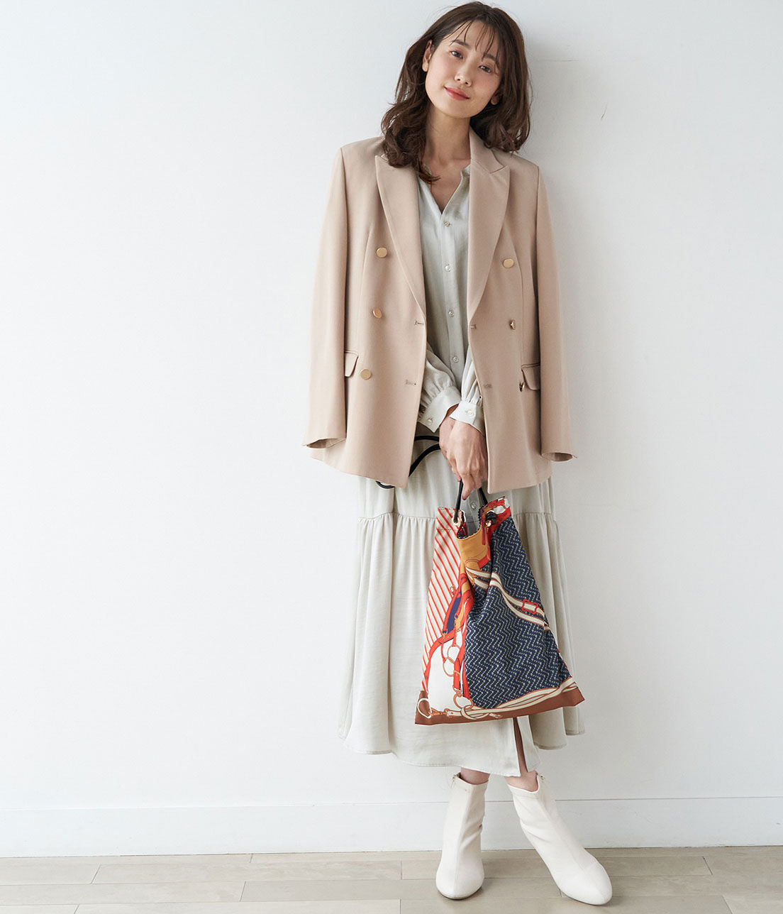 Rope&rsquo;Picnic「ローウエスト切替サテンシャツワンピース」|その他|