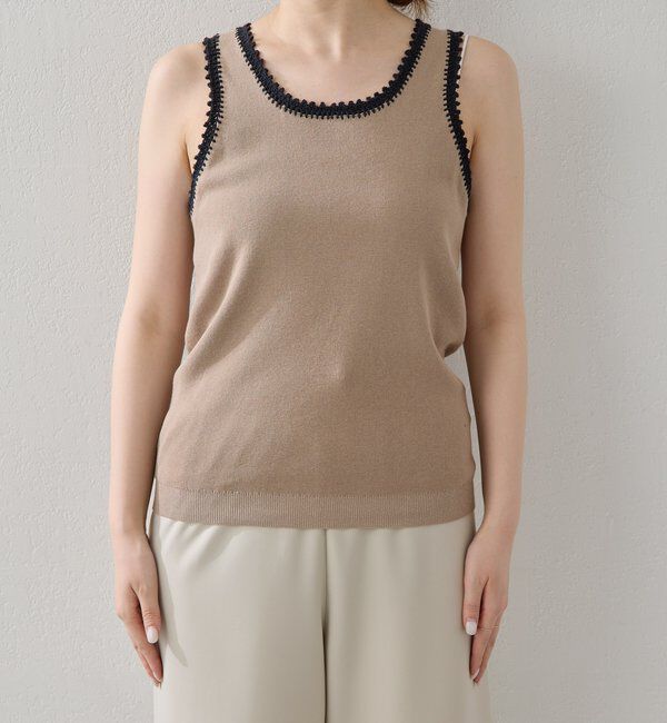  「【HERITANOVUM】クロシェットヘムタンクトップ」|ニット・セーター|