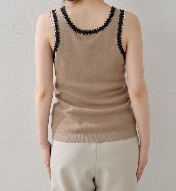  「【HERITANOVUM】クロシェットヘムタンクトップ」|ニット・セーター|