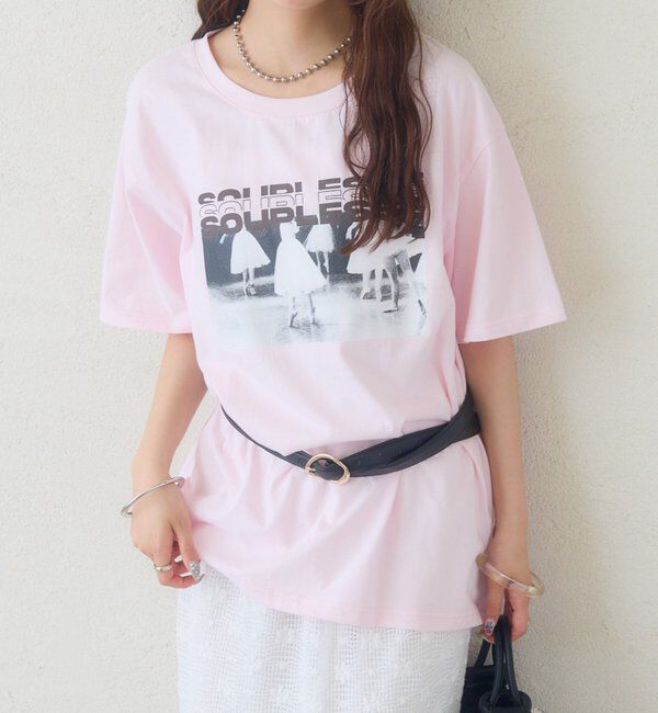  「ビッグフォトT」|Tシャツ・カットソー|ピンク