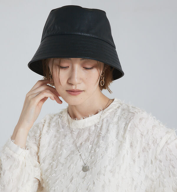 abahouse mavie「フェイクレザーバケットハット」|その他|