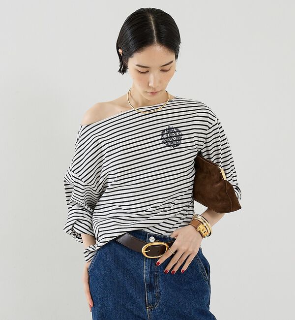 The Store by C' 「【REMI RELIEF】【別注】オフショルボーダープルオーバー」|Tシャツ・カットソー|