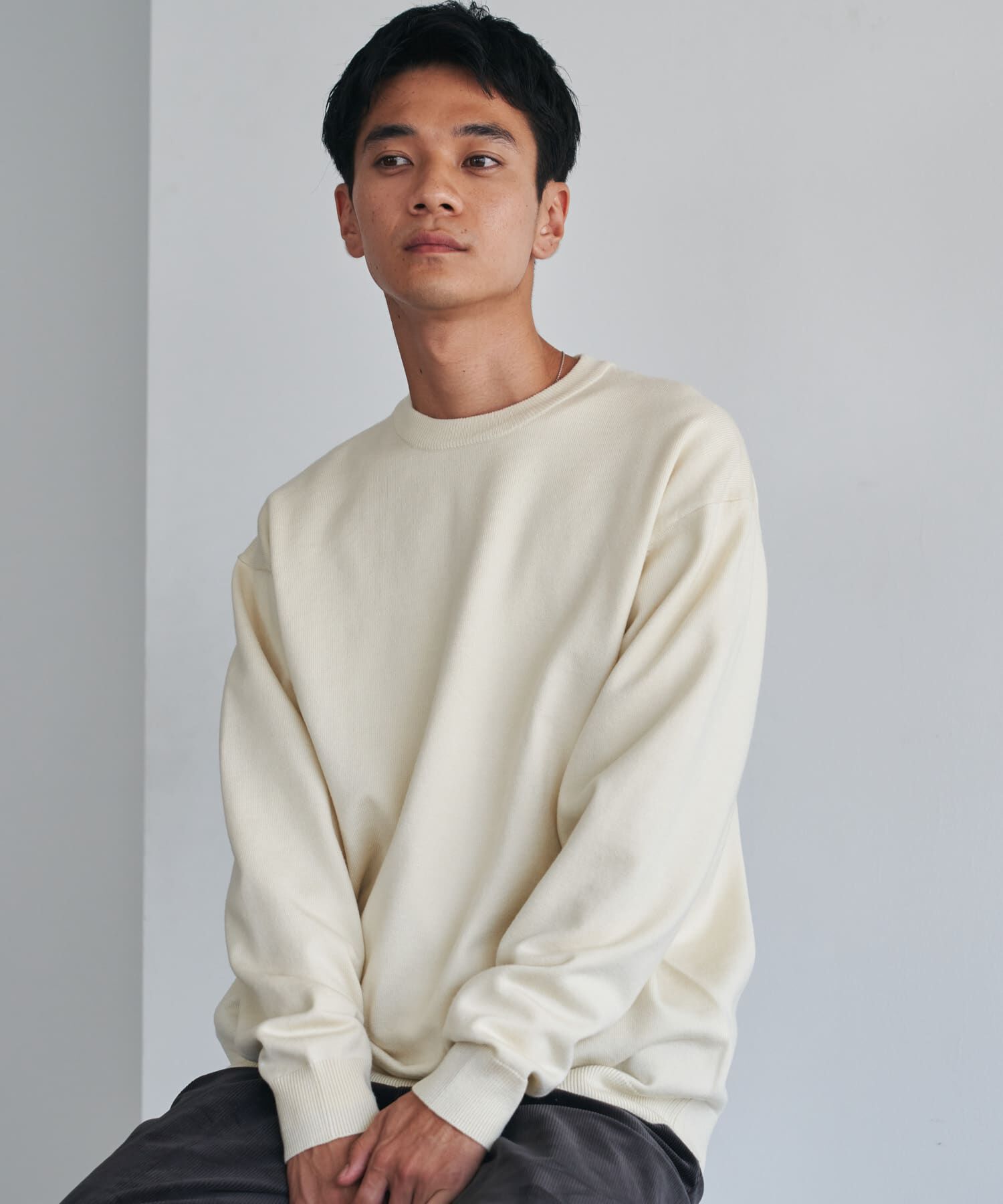 URBAN RESEARCH DOORS「『仁村紗和さん着用』『UR TECH 200日ニット』クルーネック」|ニット・セーター|