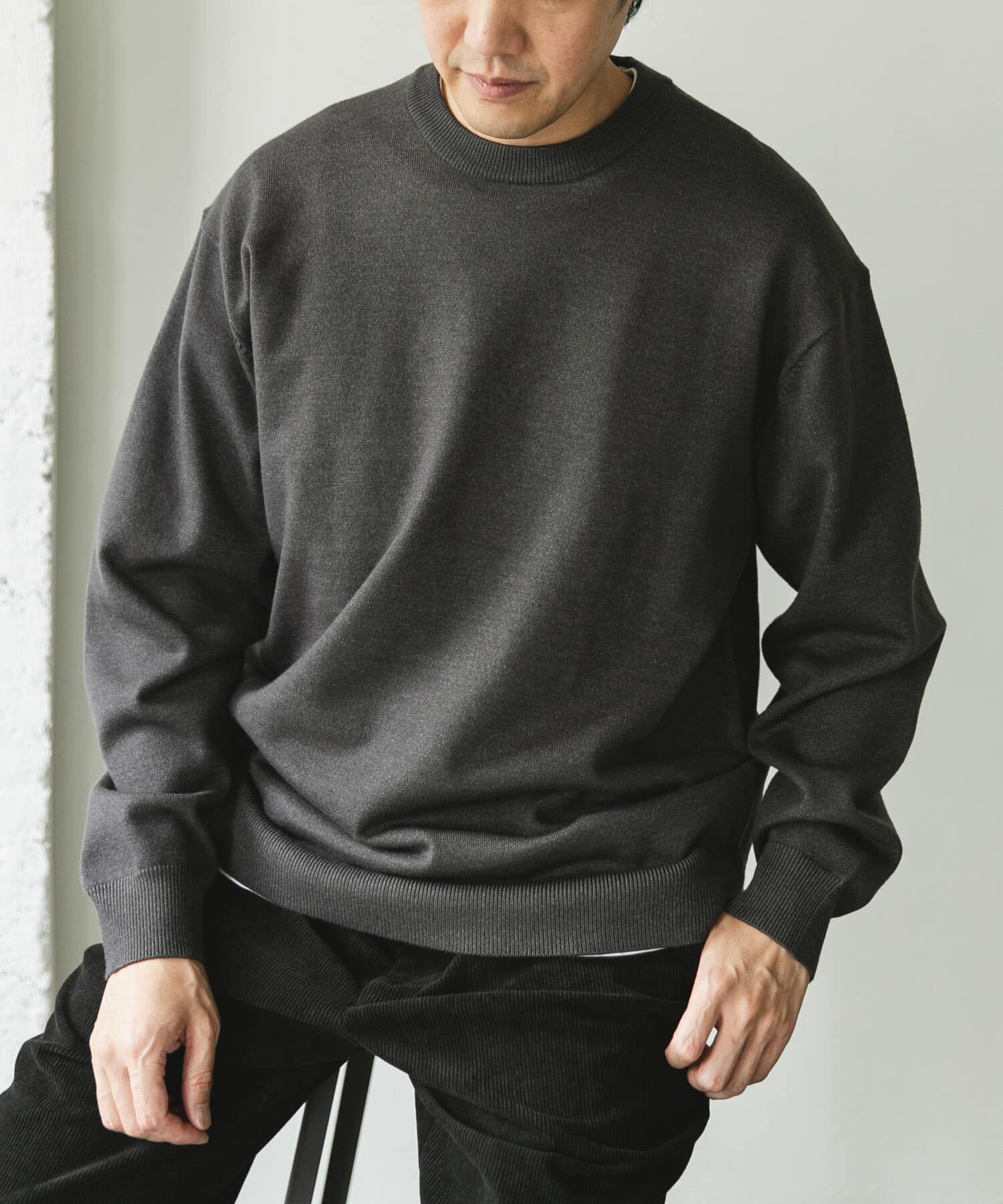 URBAN RESEARCH DOORS「『仁村紗和さん着用』『UR TECH 200日ニット』クルーネック」|ニット・セーター|