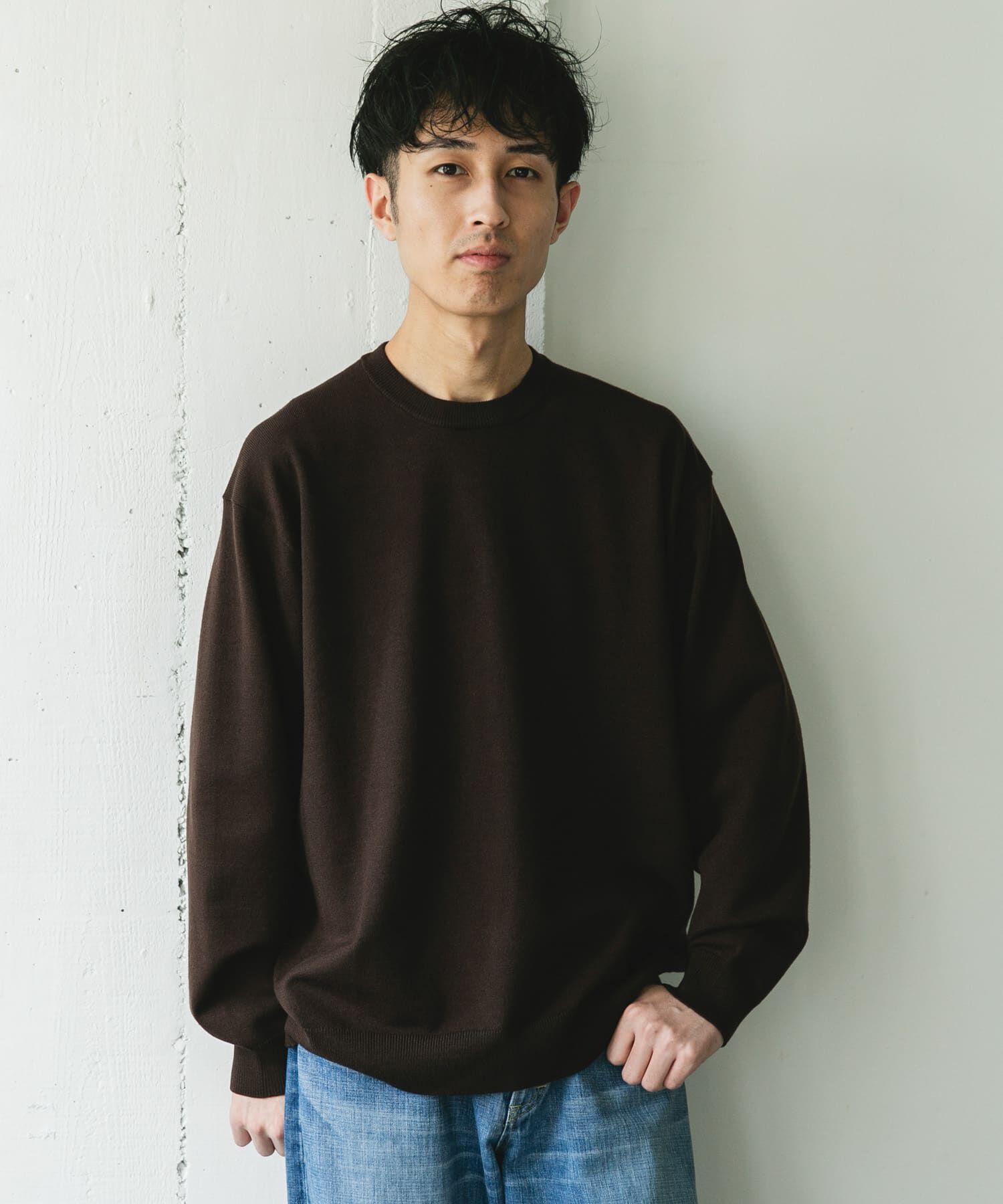 URBAN RESEARCH DOORS「『仁村紗和さん着用』『UR TECH 200日ニット』クルーネック」|ニット・セーター|