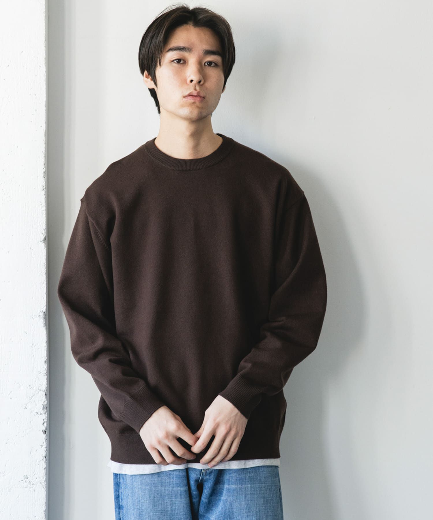 URBAN RESEARCH DOORS「『仁村紗和さん着用』『UR TECH 200日ニット』クルーネック」|ニット・セーター|
