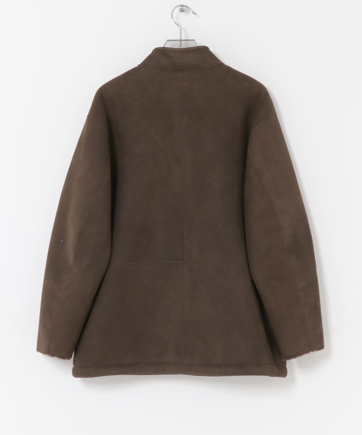 URBAN RESEARCH「new basic　SHEEP MOUTON JACKET」|ノーカラーコート|