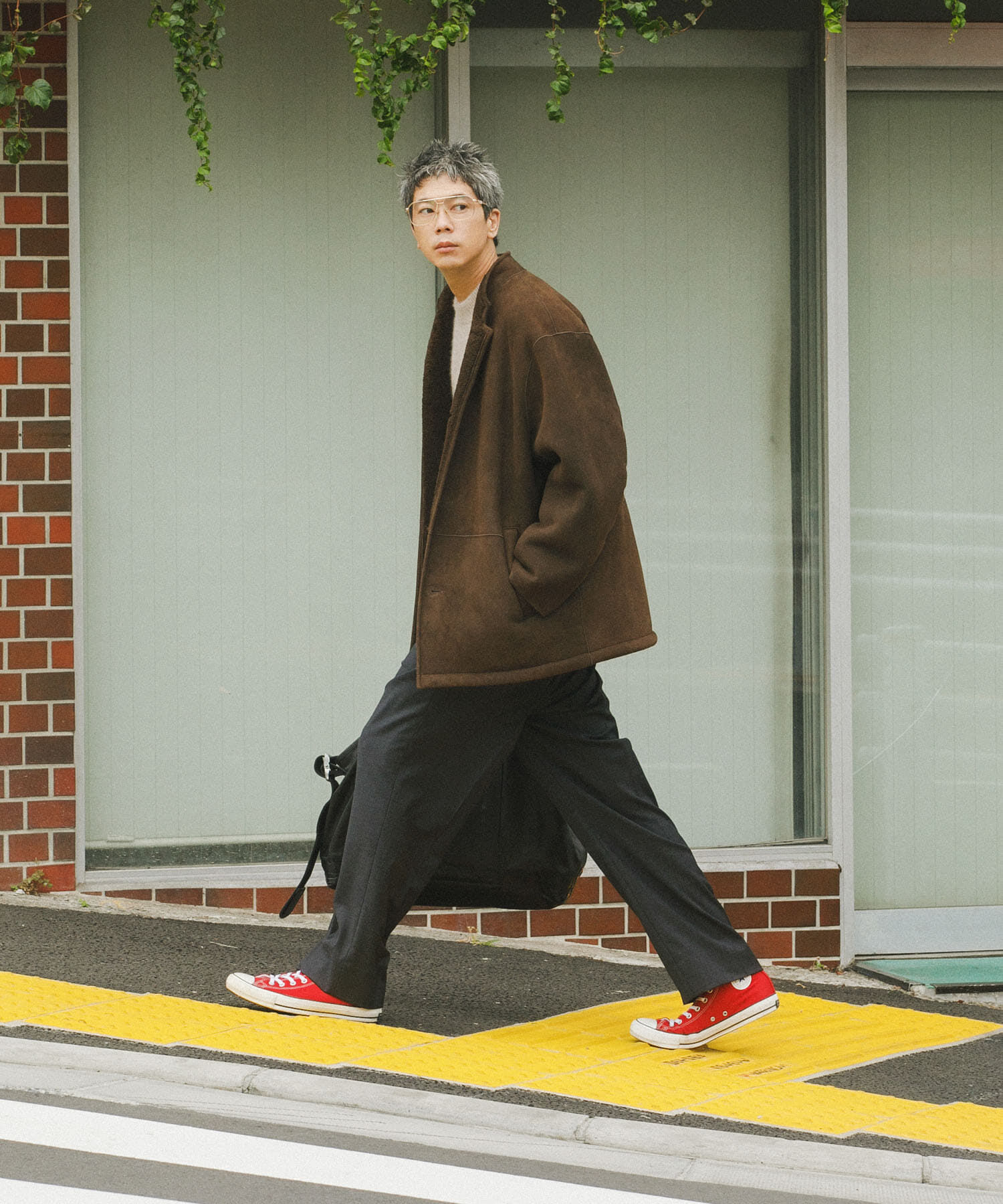 URBAN RESEARCH「new basic　SHEEP MOUTON JACKET」|ノーカラーコート|