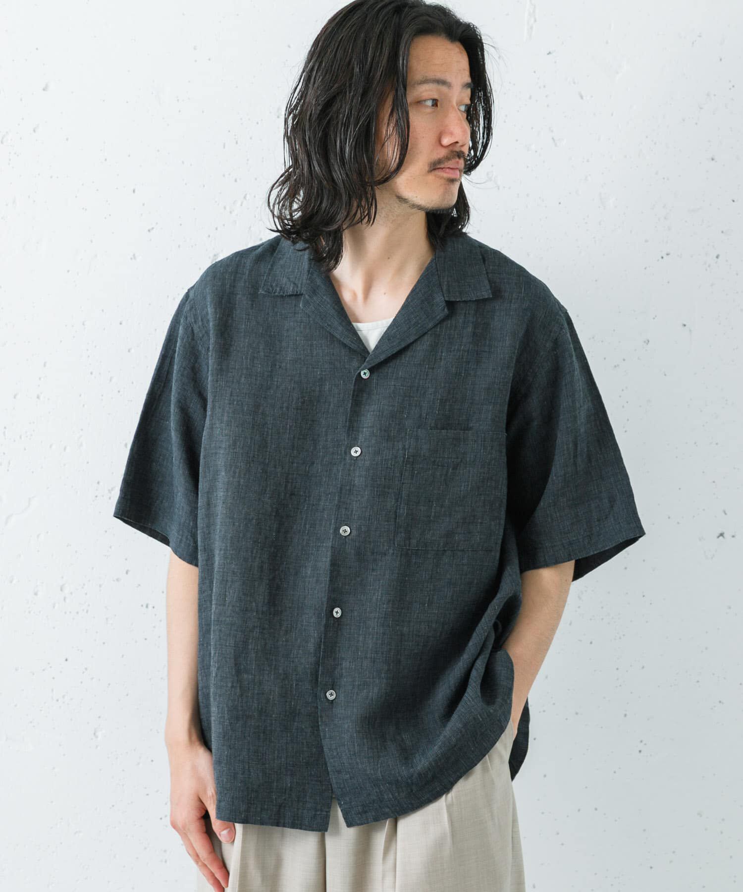 URBAN RESEARCH「LINEN CHAMBRAY O/C SHIRTS」|シャツ・ブラウス|