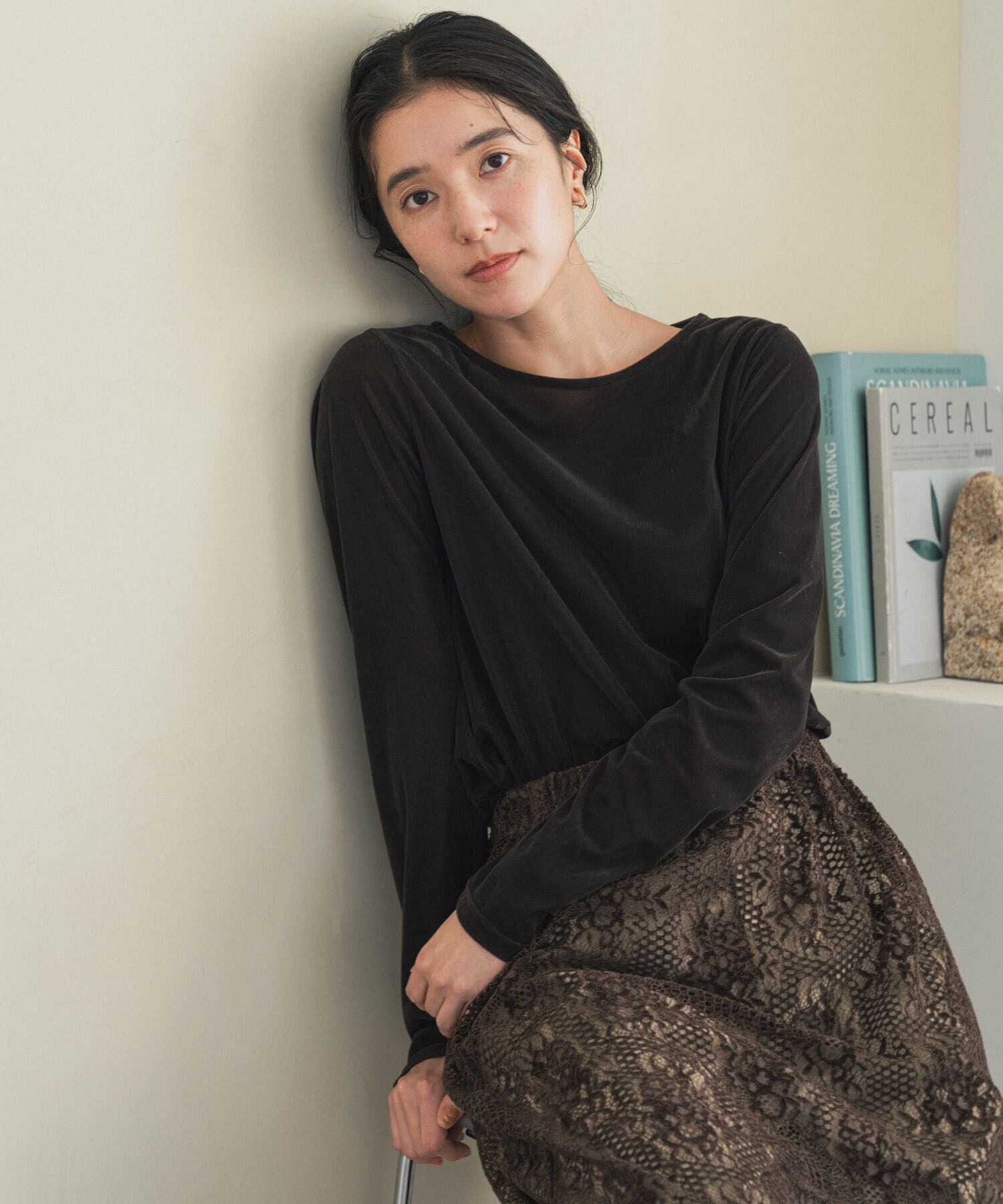 URBAN RESEARCH DOORS「シアーベロアプルオーバー」|Tシャツ・カットソー|