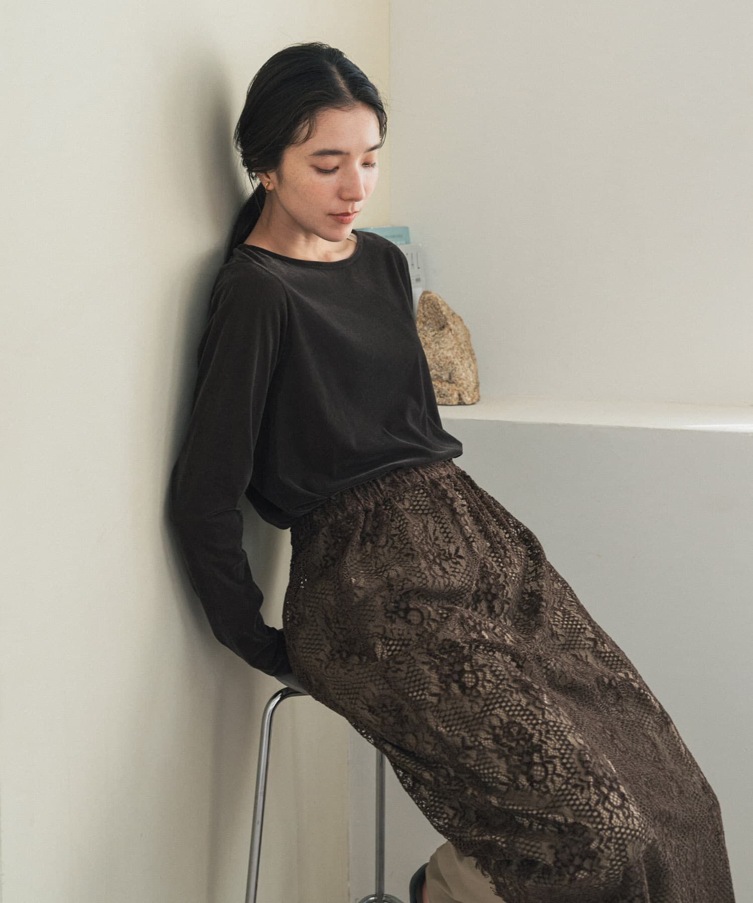 URBAN RESEARCH DOORS「シアーベロアプルオーバー」|Tシャツ・カットソー|