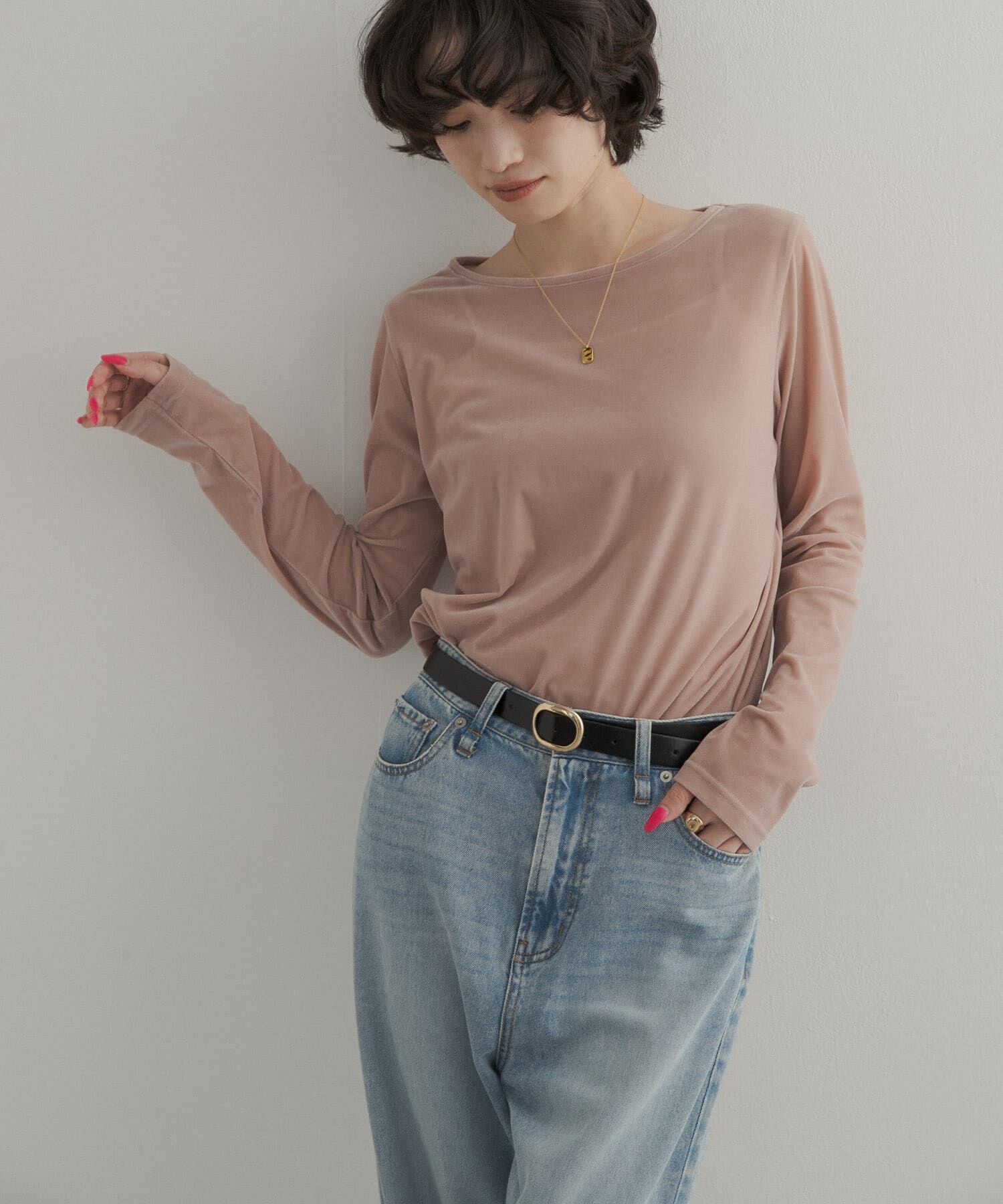 URBAN RESEARCH DOORS「シアーベロアプルオーバー」|Tシャツ・カットソー|