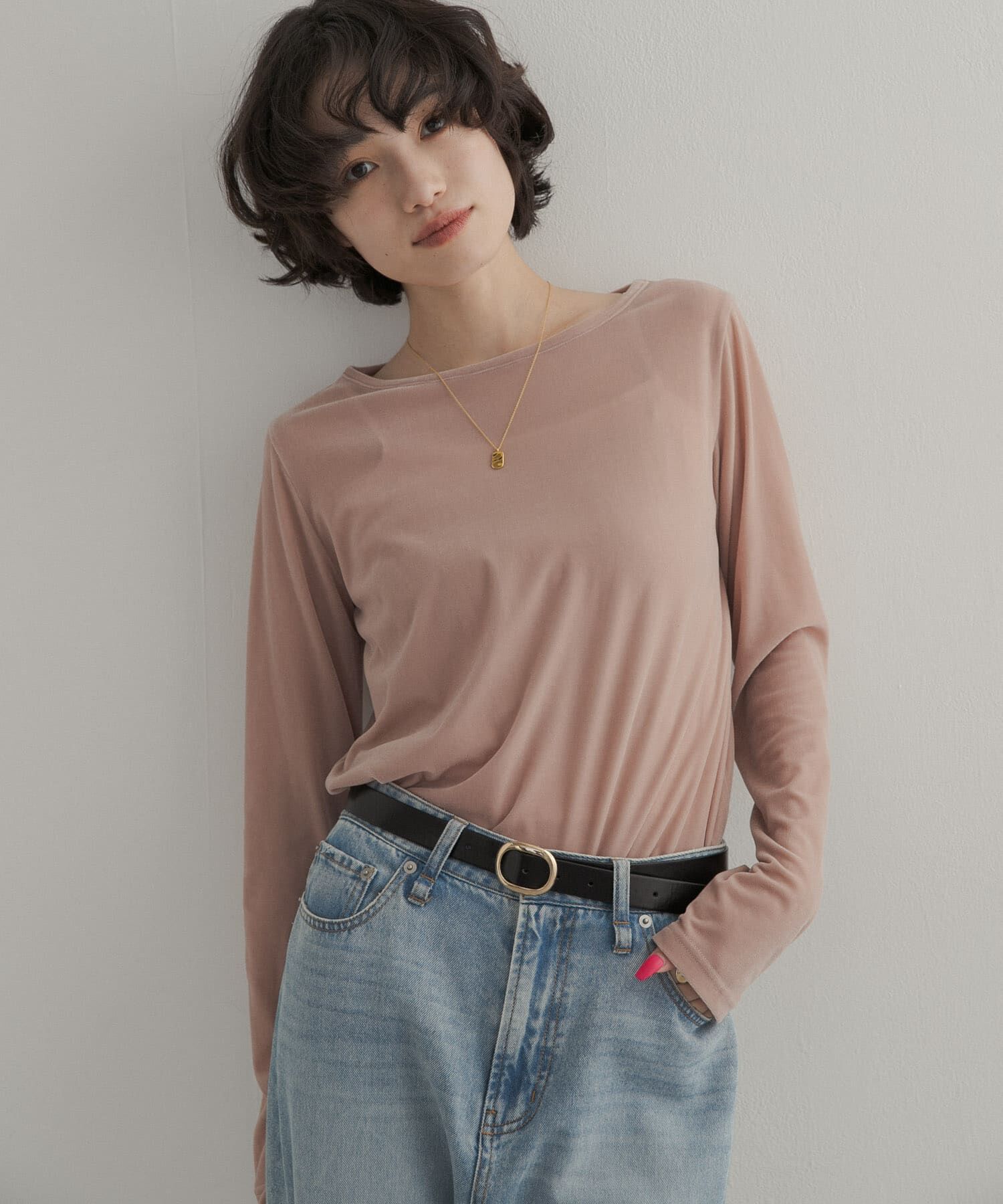 URBAN RESEARCH DOORS「シアーベロアプルオーバー」|Tシャツ・カットソー|