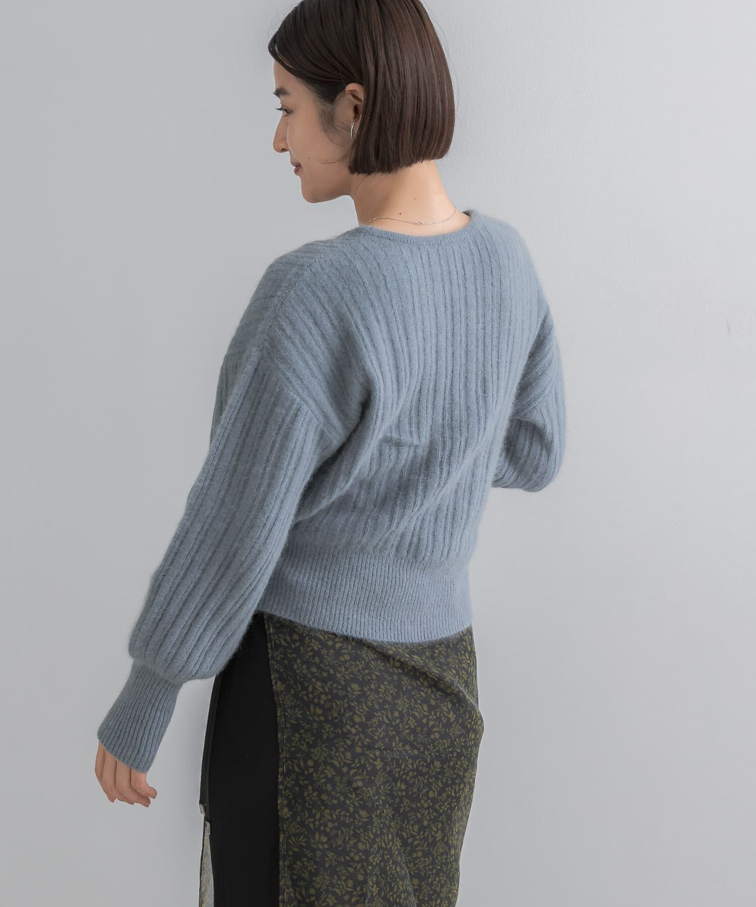 URBAN RESEARCH ROSSO「『一部WEB限定カラー』ランダムリブカシュクールニット」|ニット・セーター|