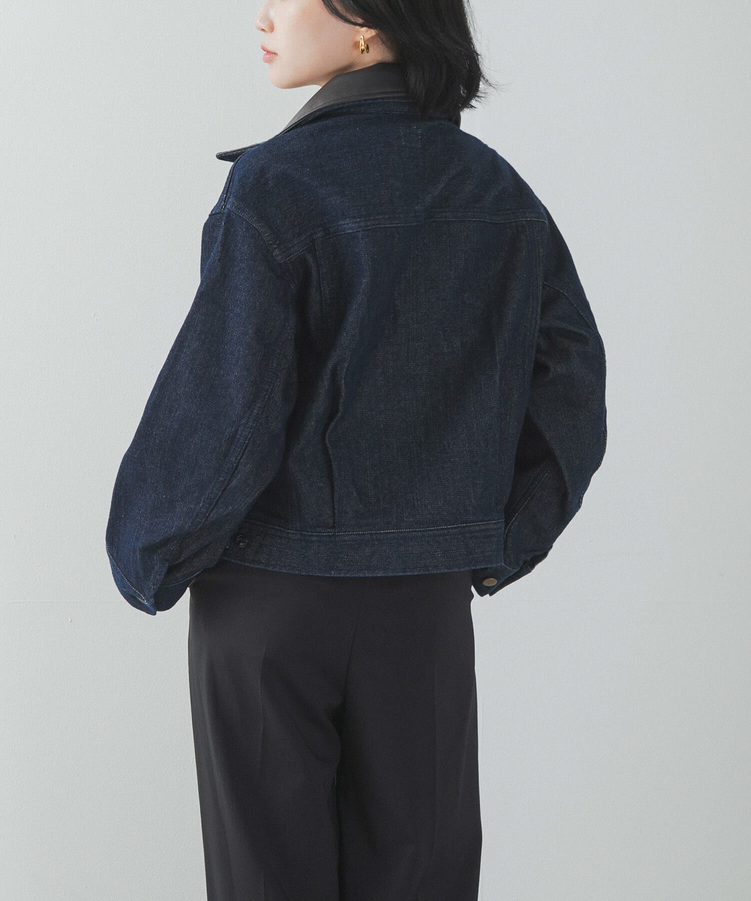 URBAN RESEARCH ROSSO「『別注』Lee&times;ROSSO　2WAY COLLAR SHORT JACKET」|デニムジャケット|