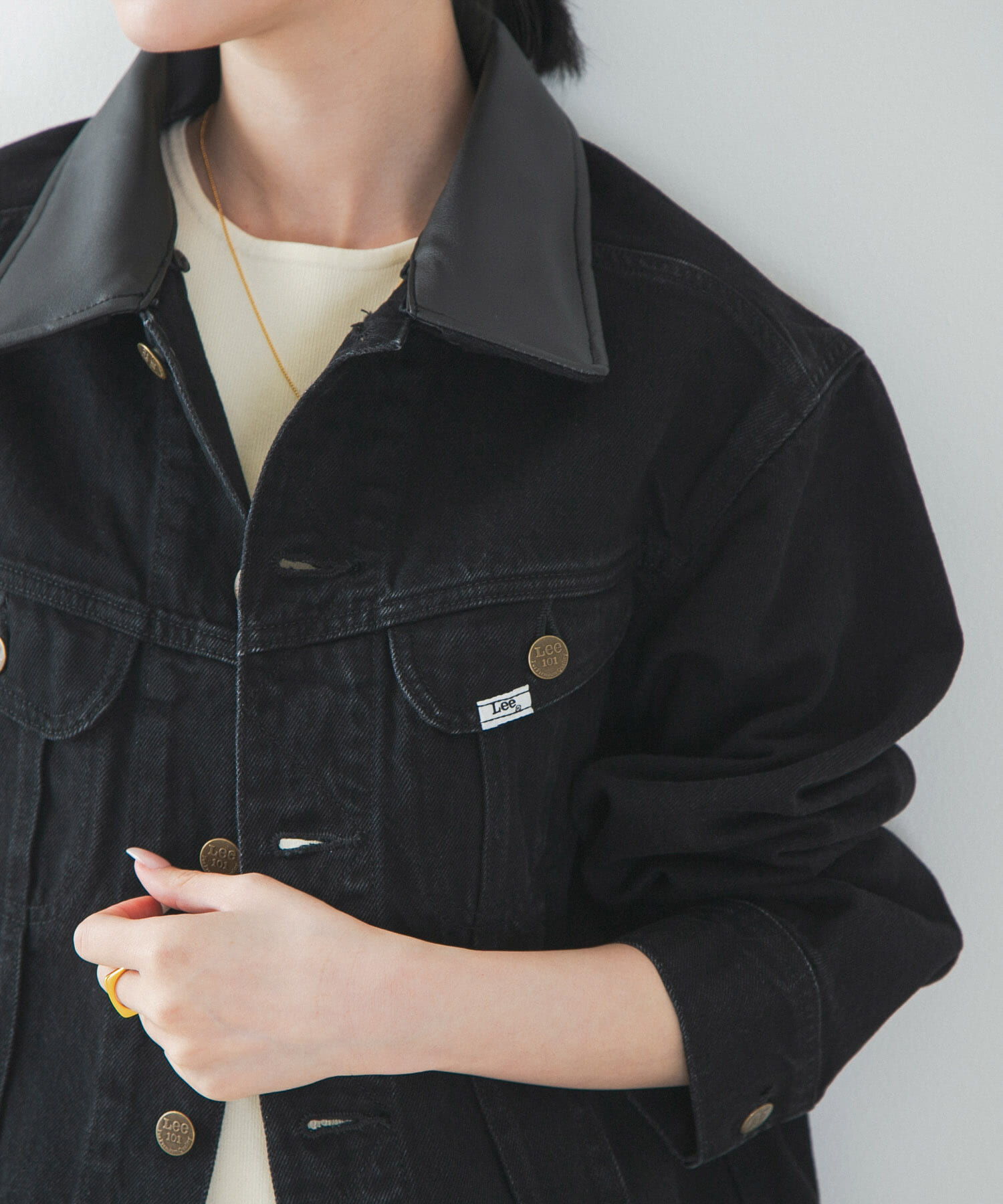 URBAN RESEARCH ROSSO「『別注』Lee&times;ROSSO　2WAY COLLAR JACKET」|デニムジャケット|