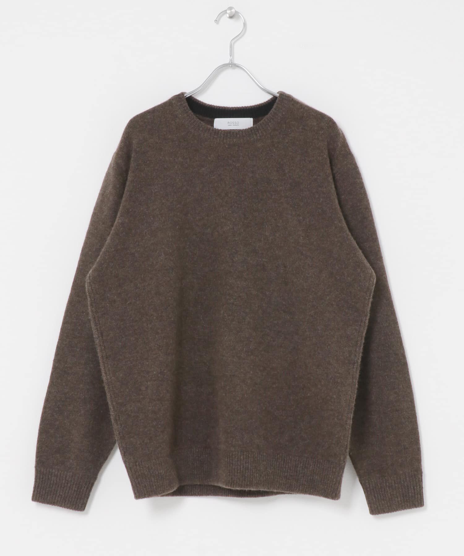 URBAN RESEARCH ROSSO「『XLサイズあり』ハミルトンラムズウールエルボーパッチニット」|ニット・セーター|