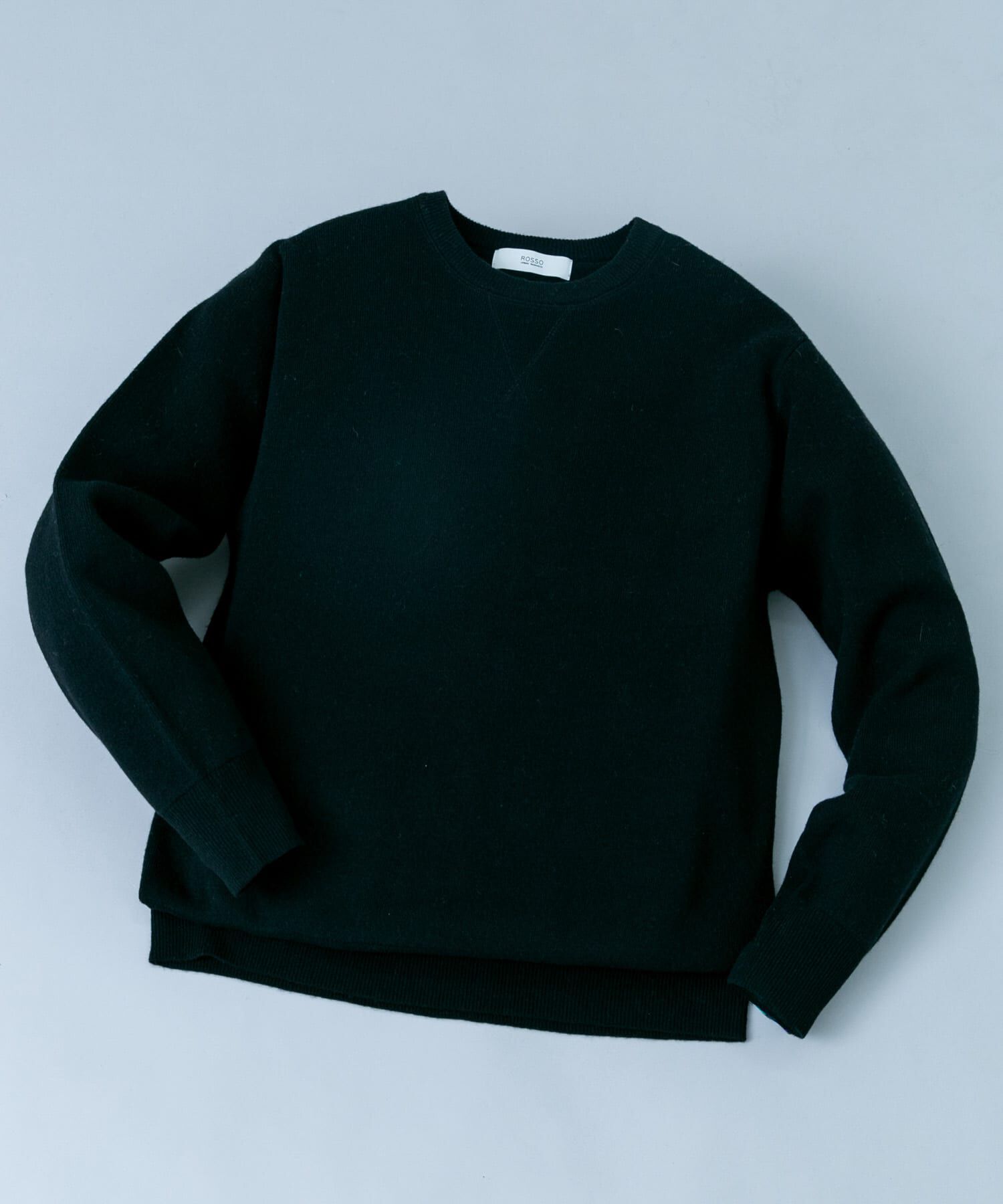URBAN RESEARCH ROSSO「『XLサイズあり』ハミルトンラムズウールスムースニットスウェット」|ニット・セーター|ブラック