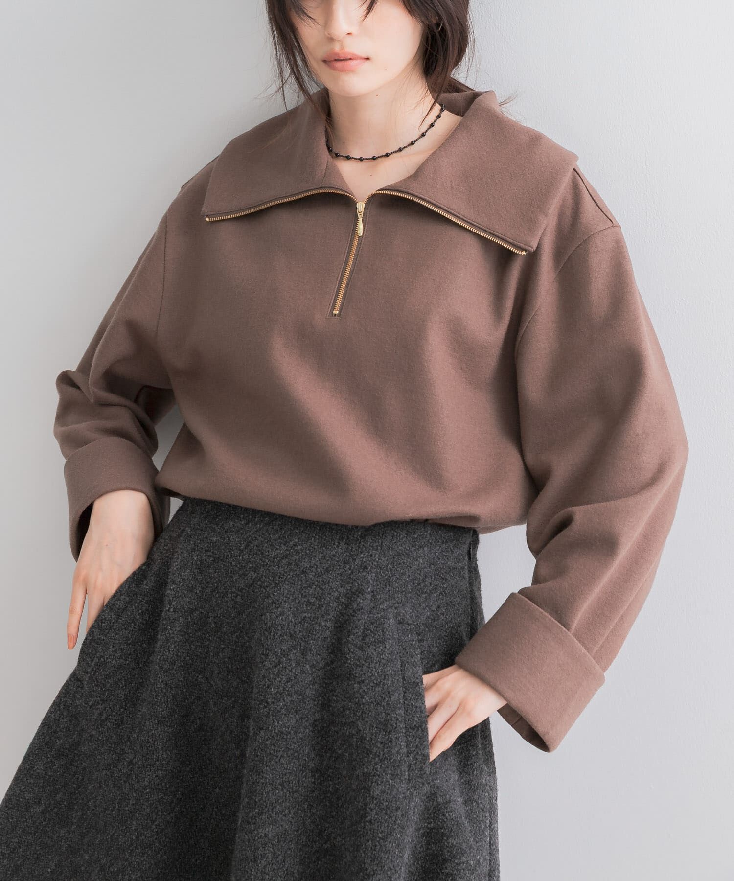 URBAN RESEARCH ROSSO「ウールジャージーZIPプルオーバー」|その他|