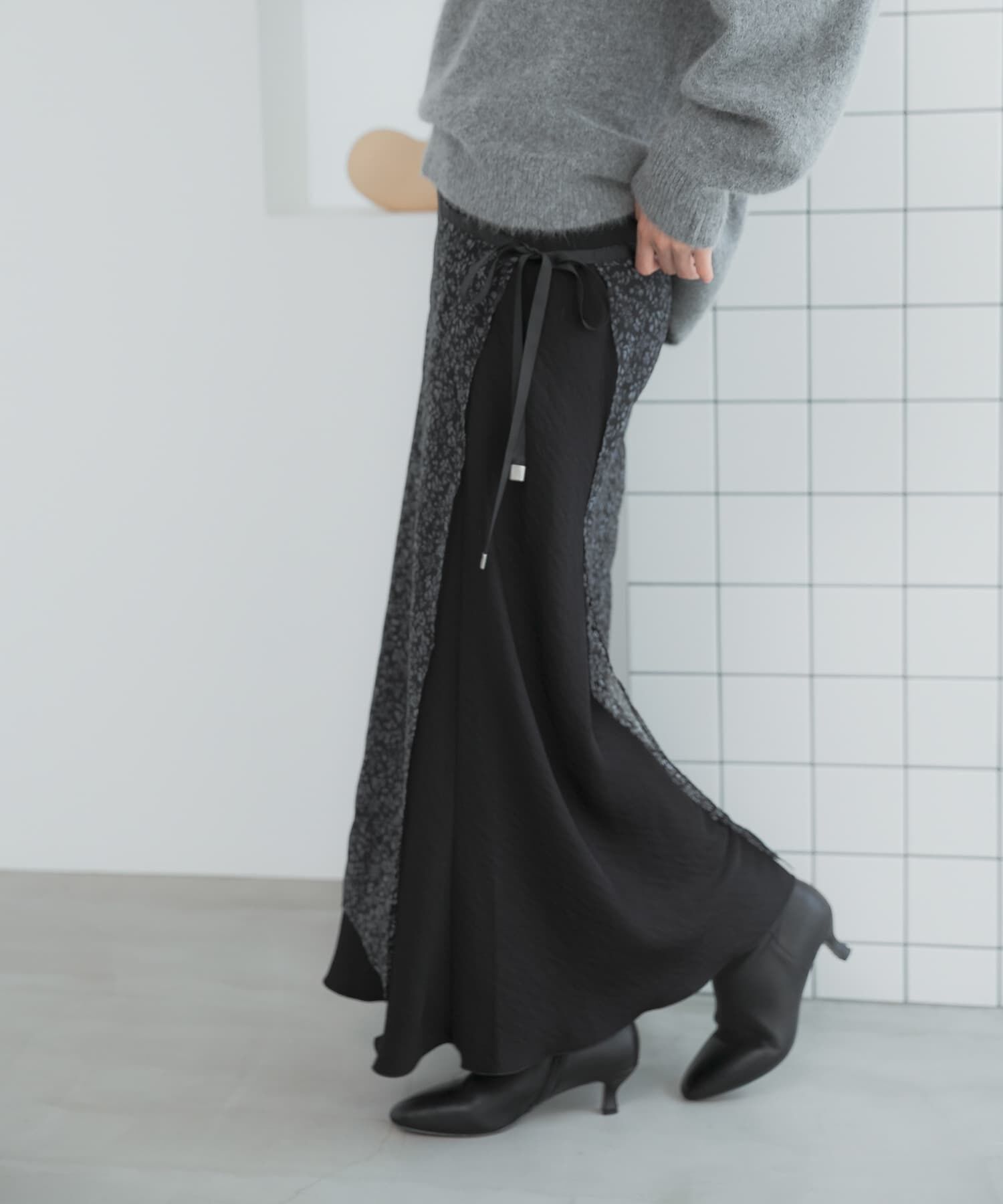 URBAN RESEARCH ROSSO「スモールフラワープリントラップスカート」|スカート|
