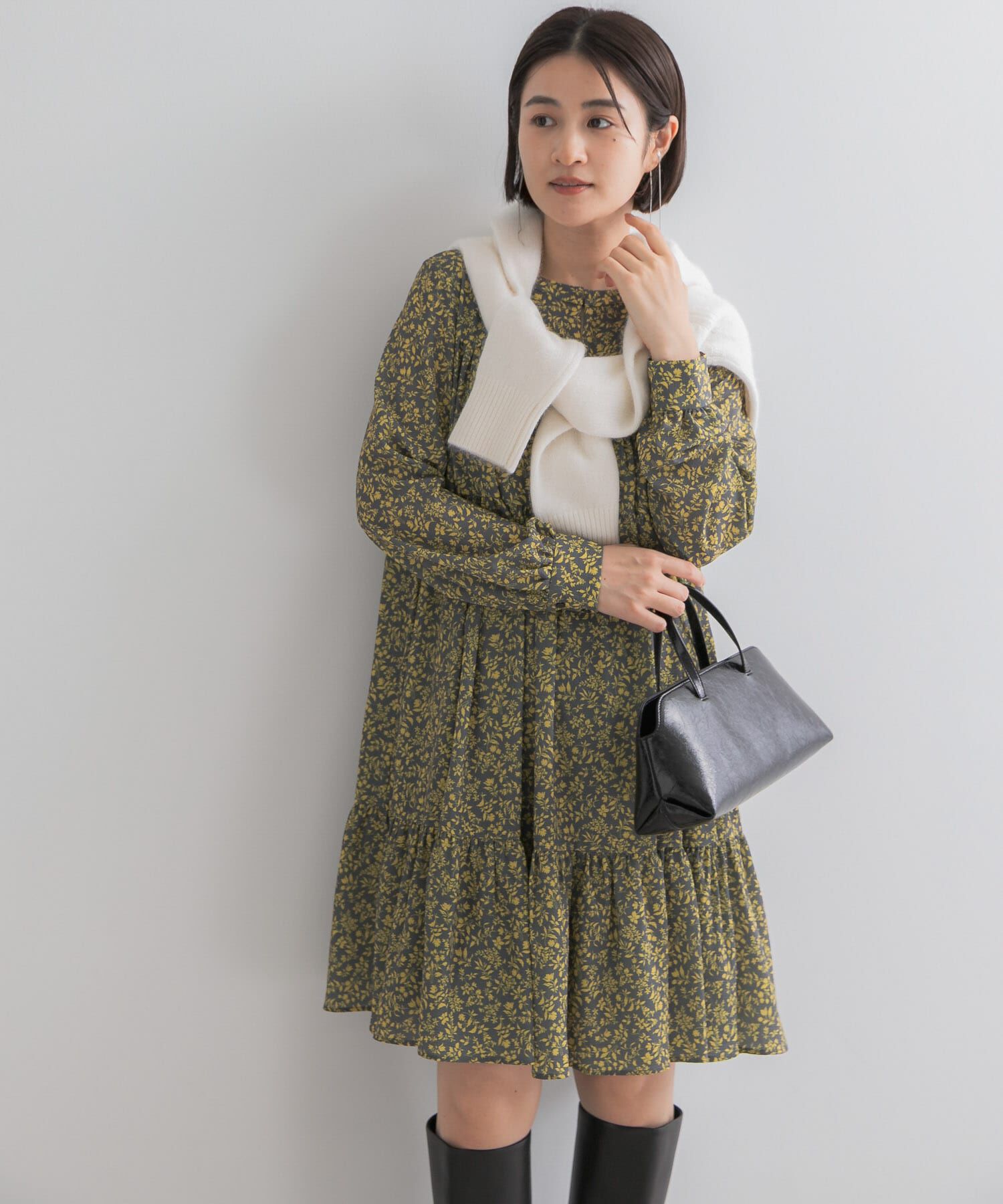 URBAN RESEARCH ROSSO「『WEB限定』スモールフラワープリントティアードワンピース」|ワンピース|