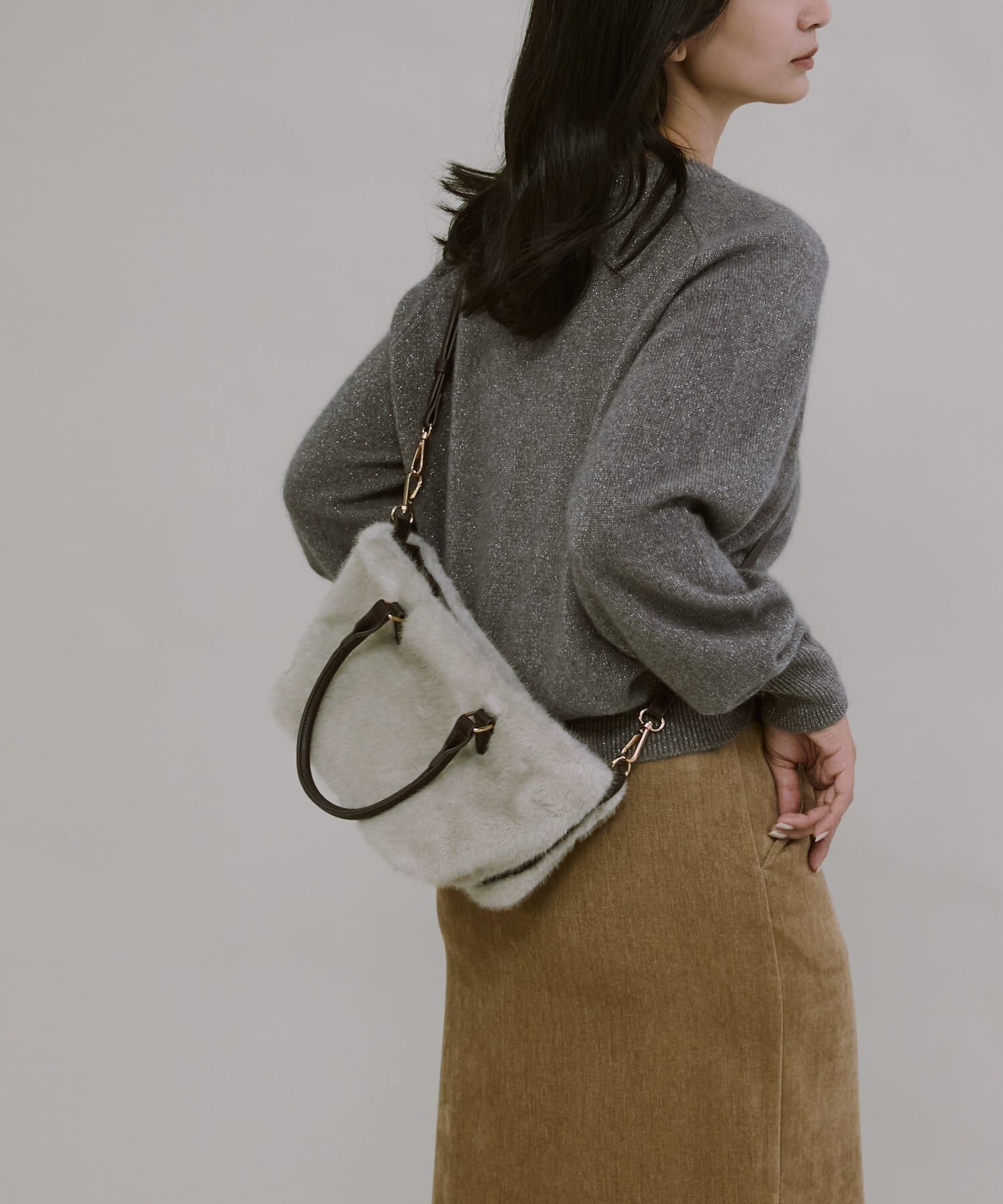 RODE SKO「フラッフィースクエアミニバッグ」|ハンドバッグ|