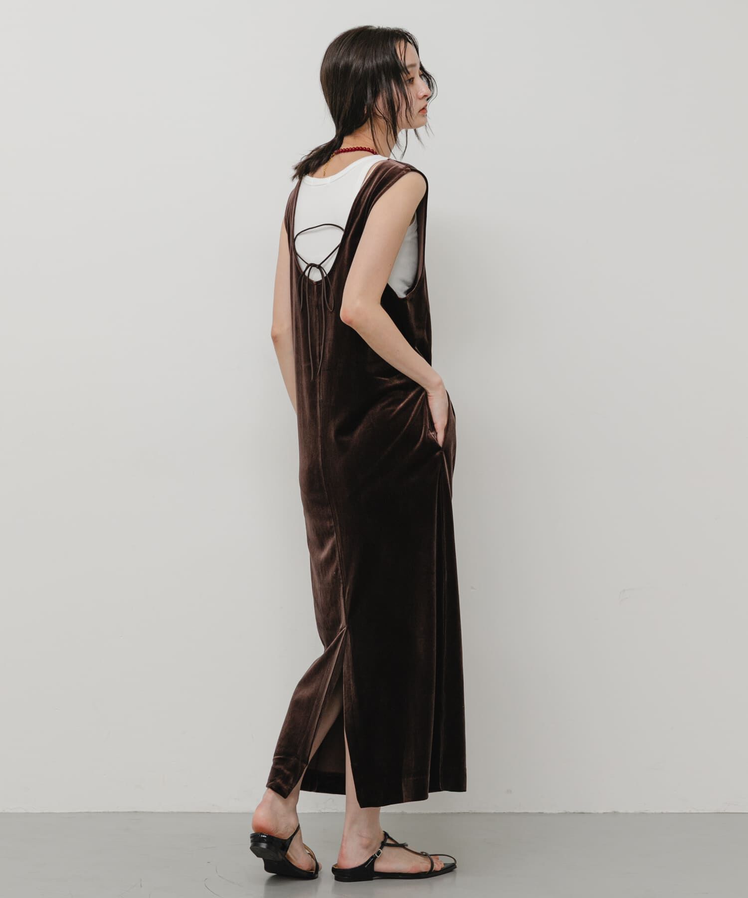 SENSE OF PLACE by URBAN RESEARCH「Uネックベロアワンピース」|その他|