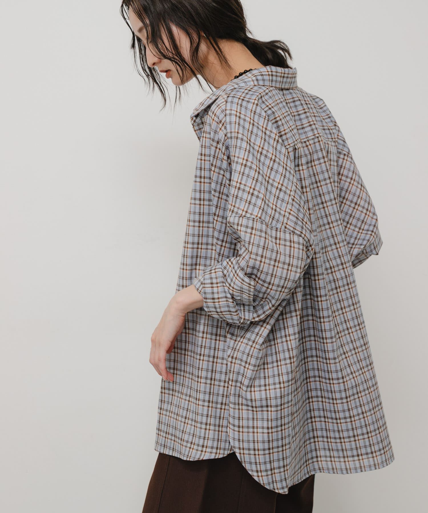 SENSE OF PLACE by URBAN RESEARCH「『接触冷感』UVケアチェックルーズシャツ」|シャツ・ブラウス|