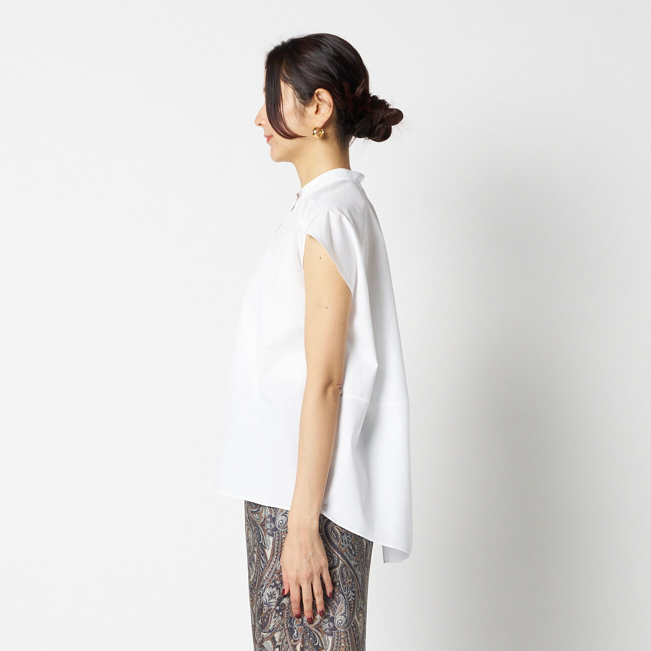 HELIOPOLE「HELIOPOLE BACK VOLUME STAND COLLAR SHIRT」|シャツ・ブラウス|