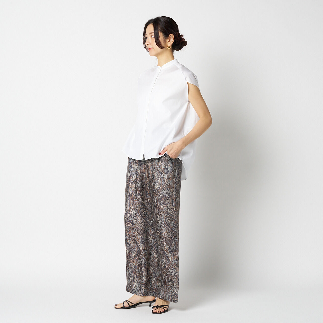 HELIOPOLE「HELIOPOLE BACK VOLUME STAND COLLAR SHIRT」|シャツ・ブラウス|