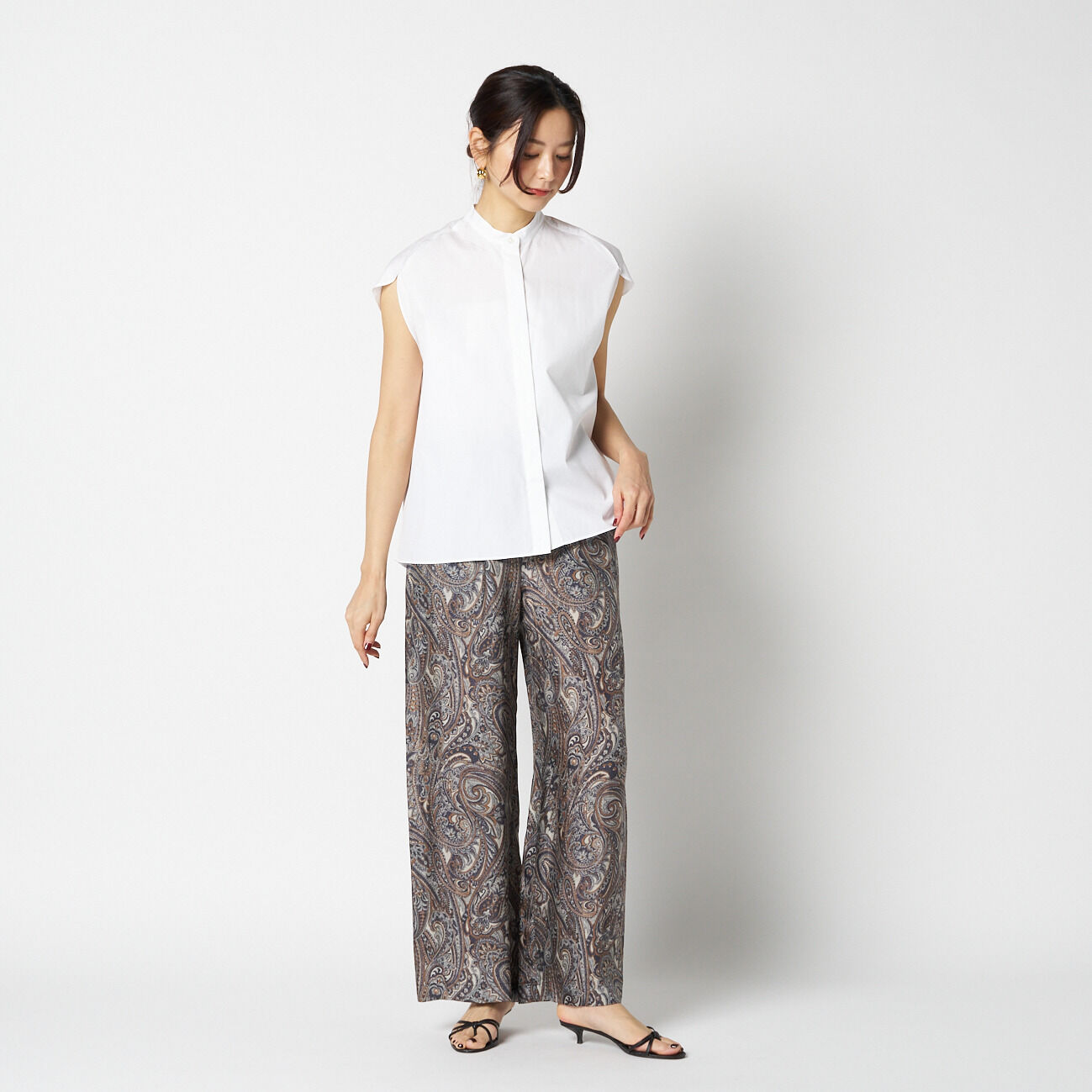 HELIOPOLE「HELIOPOLE BACK VOLUME STAND COLLAR SHIRT」|シャツ・ブラウス|