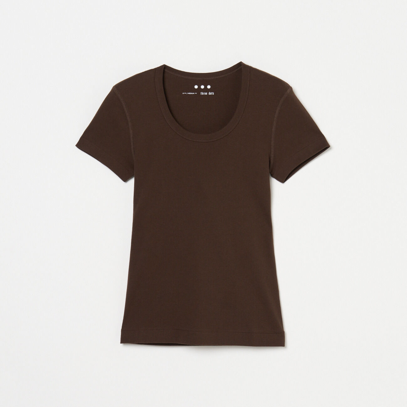  「three dots JESSICA S/S」|Tシャツ・カットソー|ブラウン
