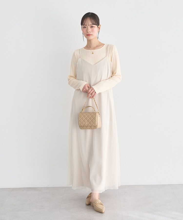 earth music&ecology「SET2点チュール＆キャミワンピース」|ワンピース|