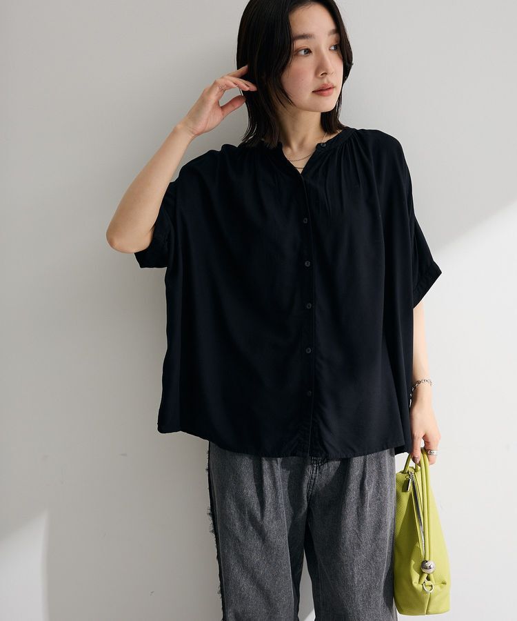 Green Parks「【WEB限定】アソート柄さらっとレーヨンブラウスⅡ」|シャツ・ブラウス|Black