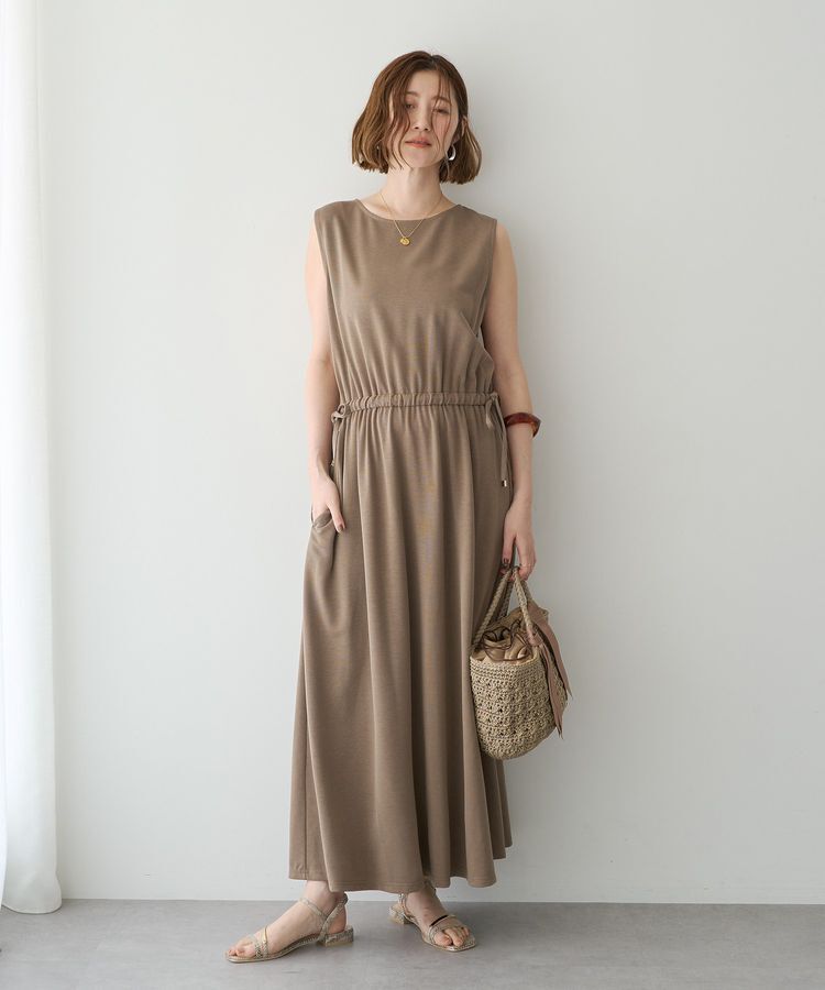 YECCA VECCA「【接触冷感】カットノースリーブワンピース」|ワンピース|