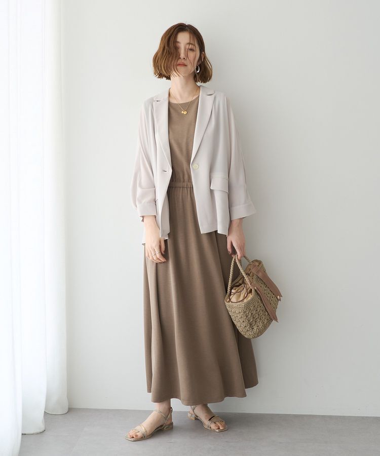 YECCA VECCA「【接触冷感】カットノースリーブワンピース」|ワンピース|