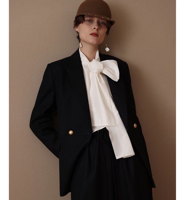 allureville「【Oggi.jp掲載】フラノテーラードジャケット」|テーラードジャケット|