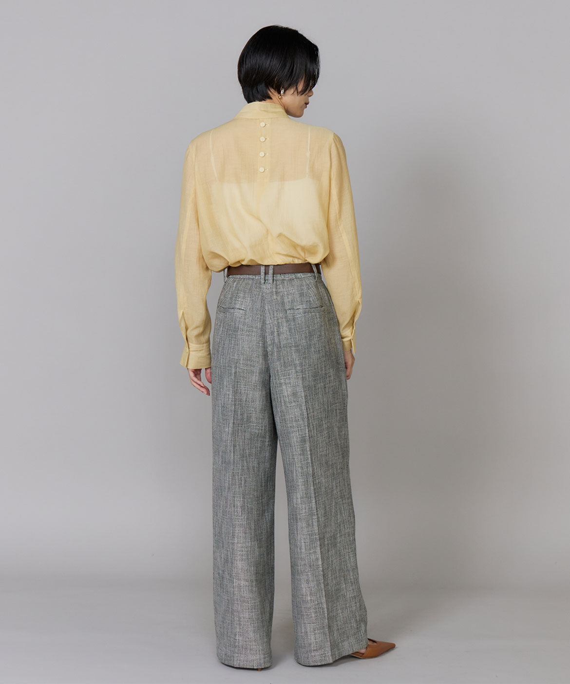 INED「《大きいｻｲｽﾞ》ｶﾗﾐ織りﾀｯｸﾜｲﾄﾞﾊﾟﾝﾂ| 縦ﾗｲﾝ強調で  」|その他|