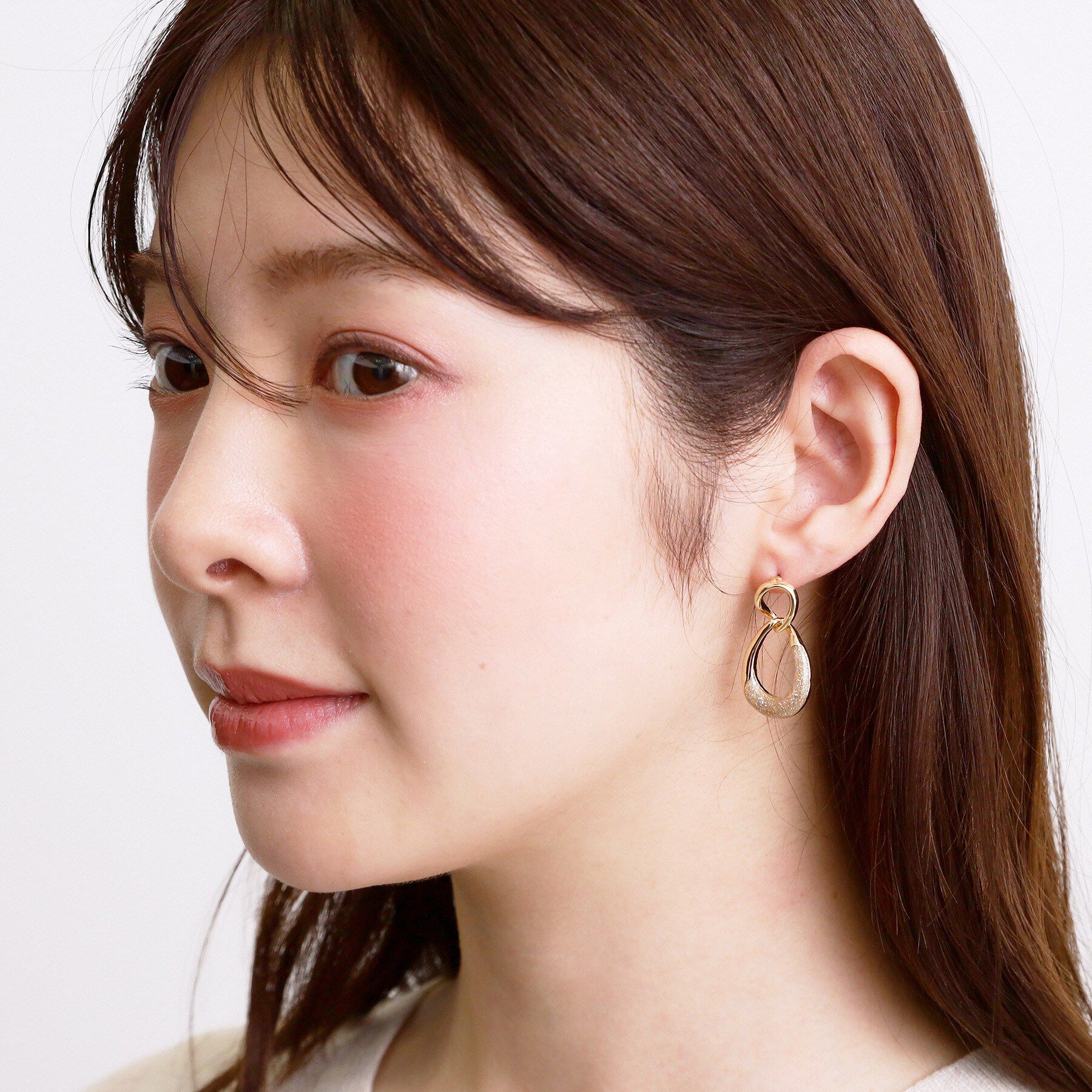 grove「オーバルラメエポピアス」|ピアス|